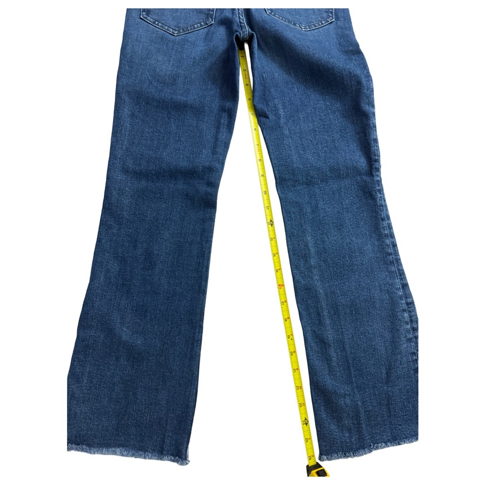 MADEWELL Mid-rise Kick Out Jeans Raw Edges Size 24 Med Blue Rinse - Picture 6 of 12
